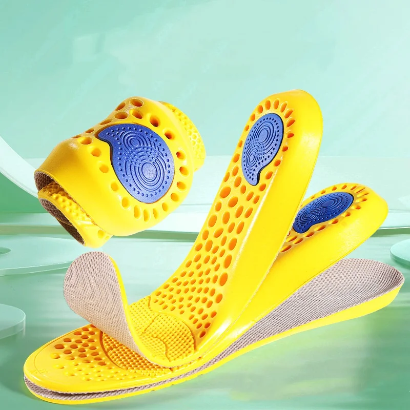 Sports Insoles Sweat-absorbing Odor-proof Breathable Super Soft Thickened Shock-absorbing Latex Air Cushion
