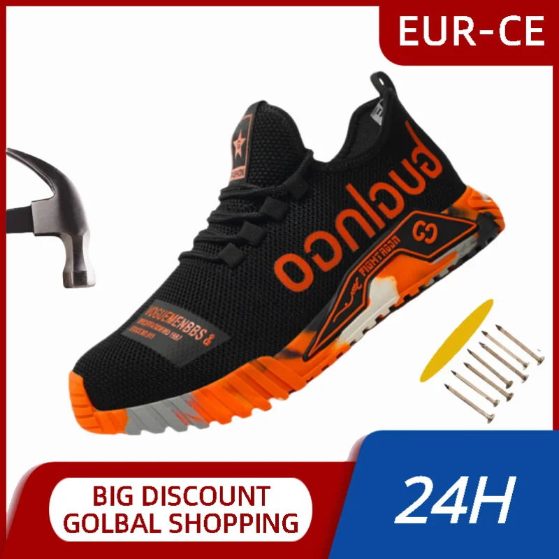 

Anti Shock Slip Resistant Puncture-proof Outsole Security Protective Shoes Anti-drop Stab-resistant Comfort Safety Men Shoes