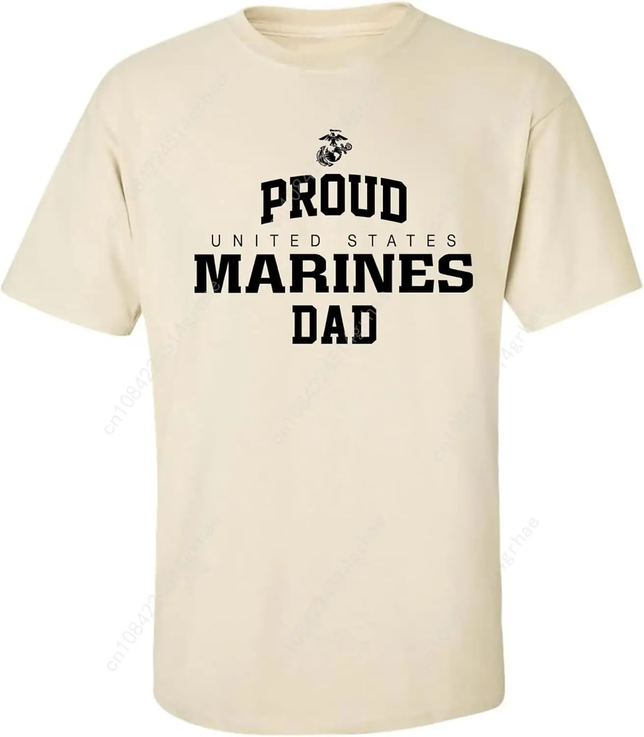 تي شيرت Proud Marines DAD للبالغين بأكمام قصيرة
