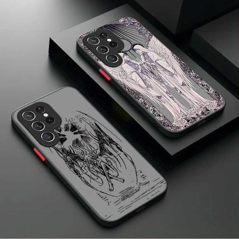 فاسق الأسود الملاك شيطان كول قضية الهاتف لسامسونج غالاكسي S25 S23 S24 الترا S22 S21 زائد FE A56 A36 A26 A16 A06 A15 5G غطاء #2