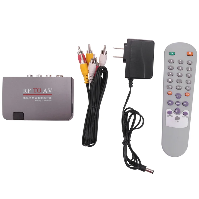 Konverter RF ke AV, pemilih saluran, Booster, TV kabel ke TV proyeksi, Port Video mendukung sistem penuh AC110-240V colokan AS