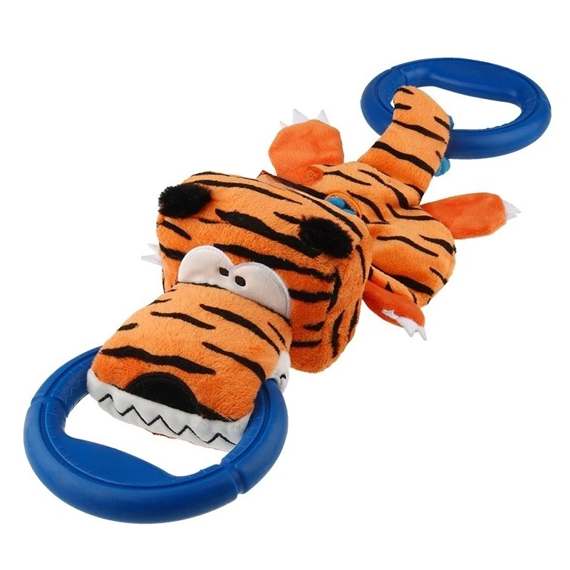 

Dog toy pull ring tug-of-war plush rubber toy grind-resistant pet toy sound