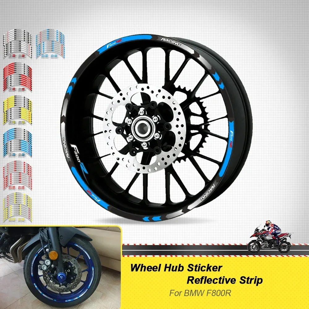 motorcycle accessories Wheels Stickers Rim Tire Decorative Decals Reflective Stripe Tape Set For BMW F800R F 800R 800 f800 r