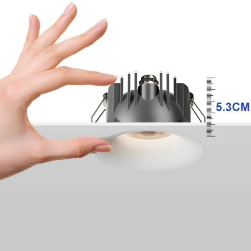 CANTH IP65 full spectrum waterproof spotlight intelligent anti-glare home embedded living room ceiling new no main light