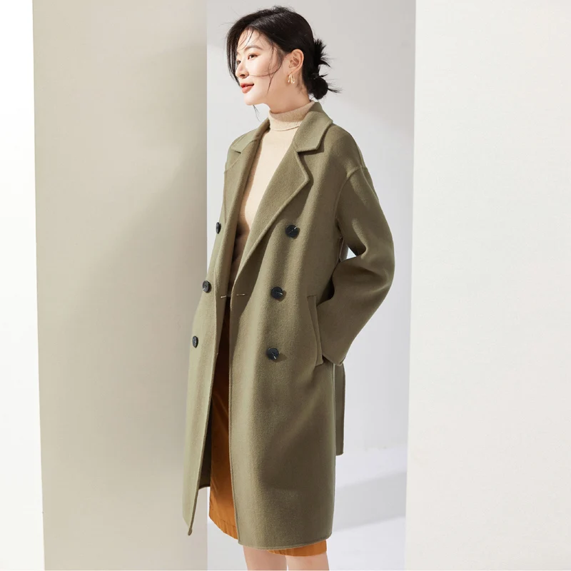 

Hot Selling High-End Autumn And Winter The New Cashmere Wool Coat Women'S Coat Long MM