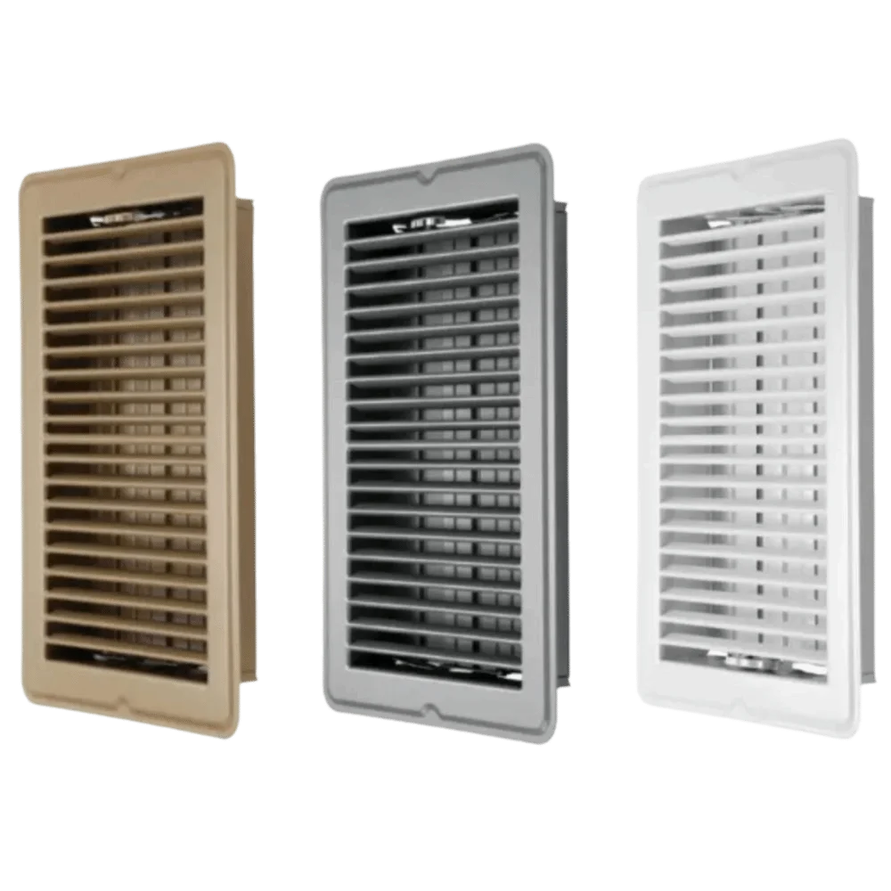 Carbon Steel Floor Register Rustproof High Efficiency Metal Floor Vent Covers Adjustable Easy to Install Air Vent Covers