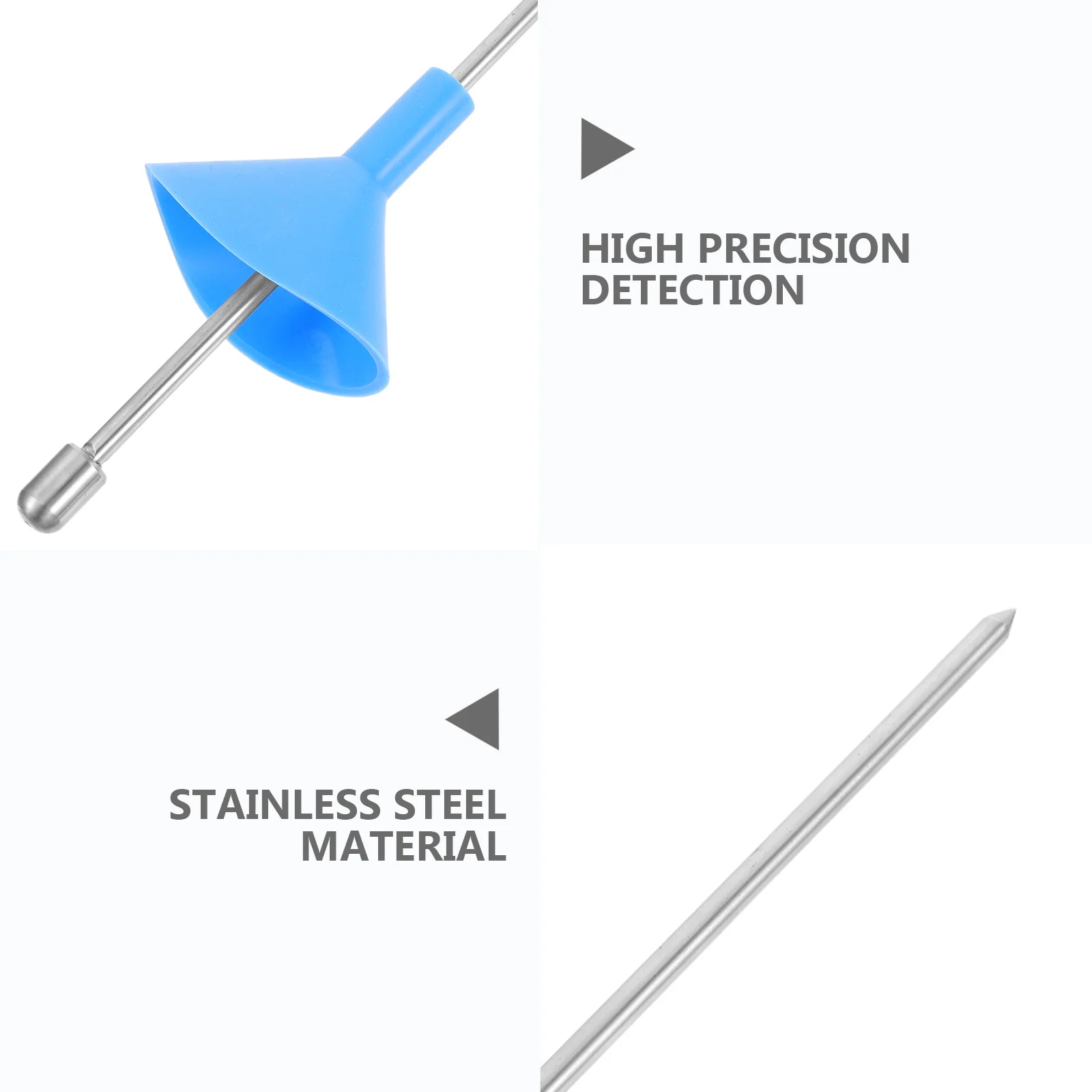 Pipe Testing Rod High Precision Water Detection Stick Stainless Steel Lightweight For Underground Pipe Testing Home Leak