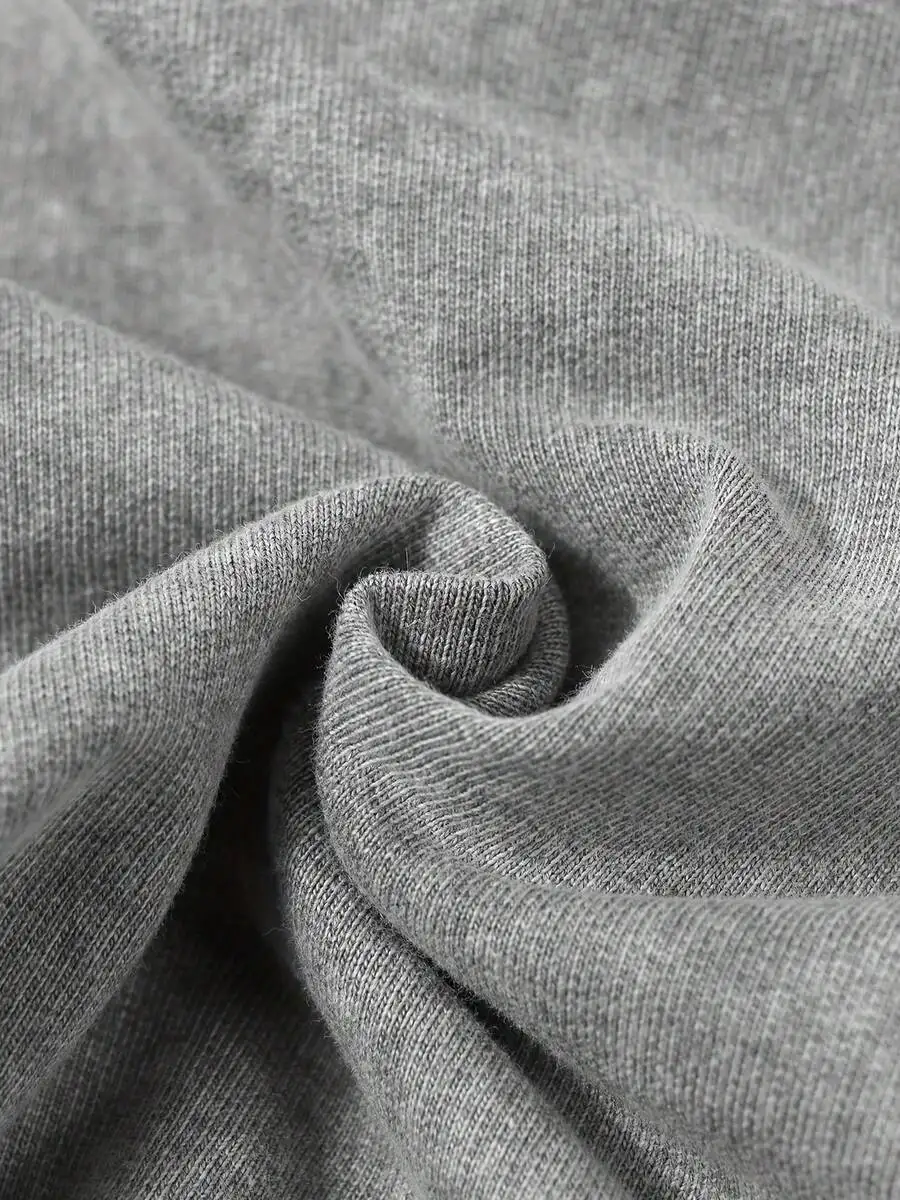 

Mens Light Gray Vintage Washed Cotton Elastic Waist Drawstring Casual Shorts