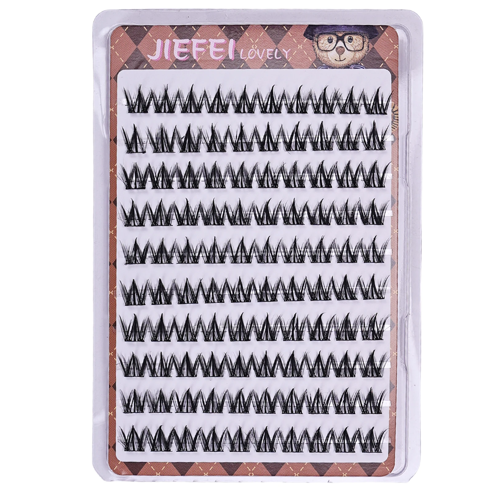 グルーフリーの厚いナチュラルカーリング自己粘着つけまつげ、W字型デザインでボリュームのあるマンガアイを実現