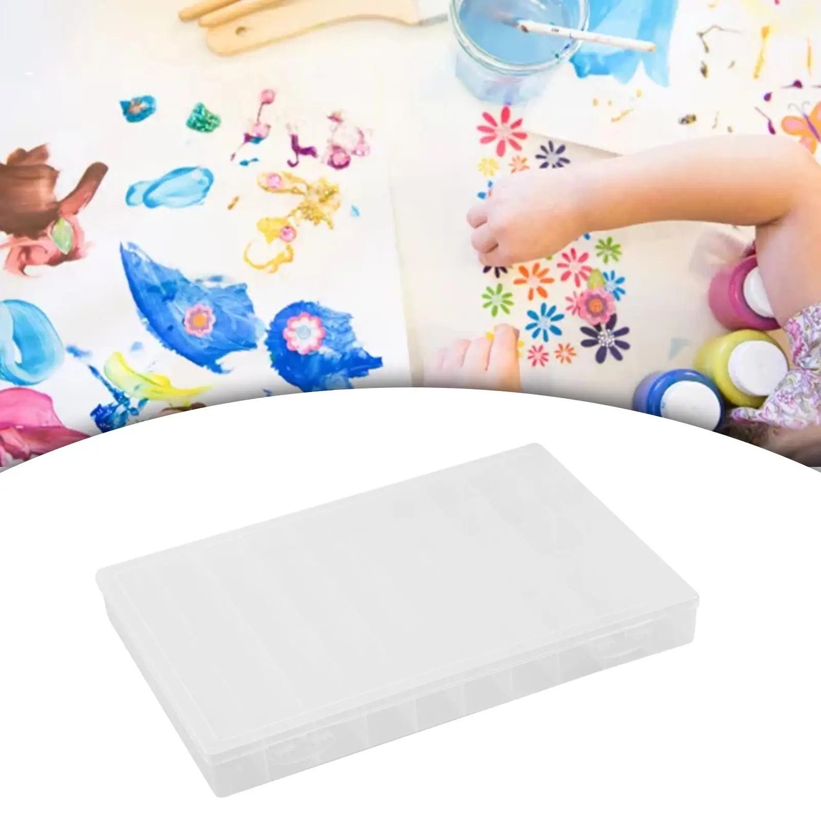 24 Grids Clear Organizer Box for Jewelry Display Collection Rock Collection