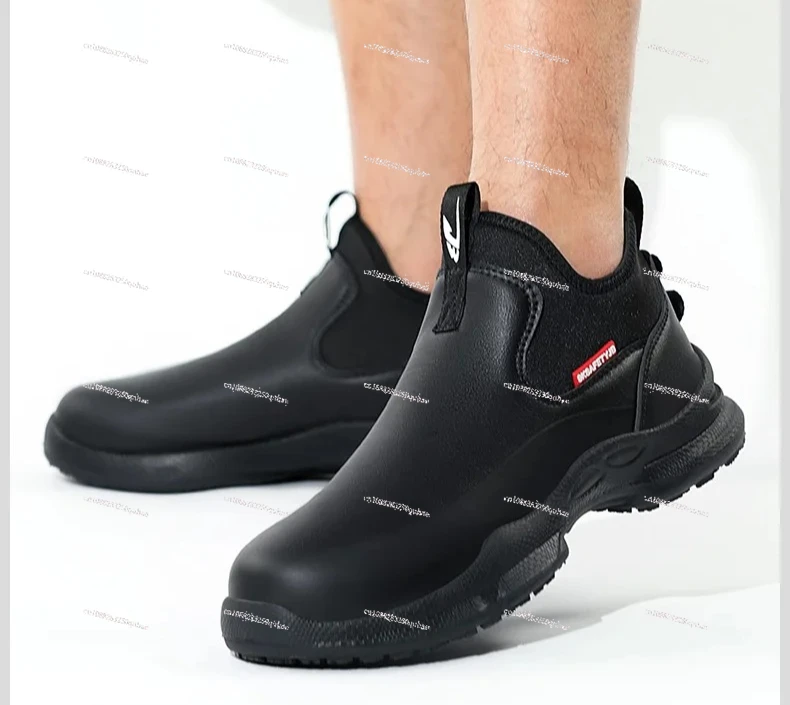 

anti-skid kitchen work shoes non slip work waterproof boots lightweight Safety shoes for men chef work shoes leather sneakers