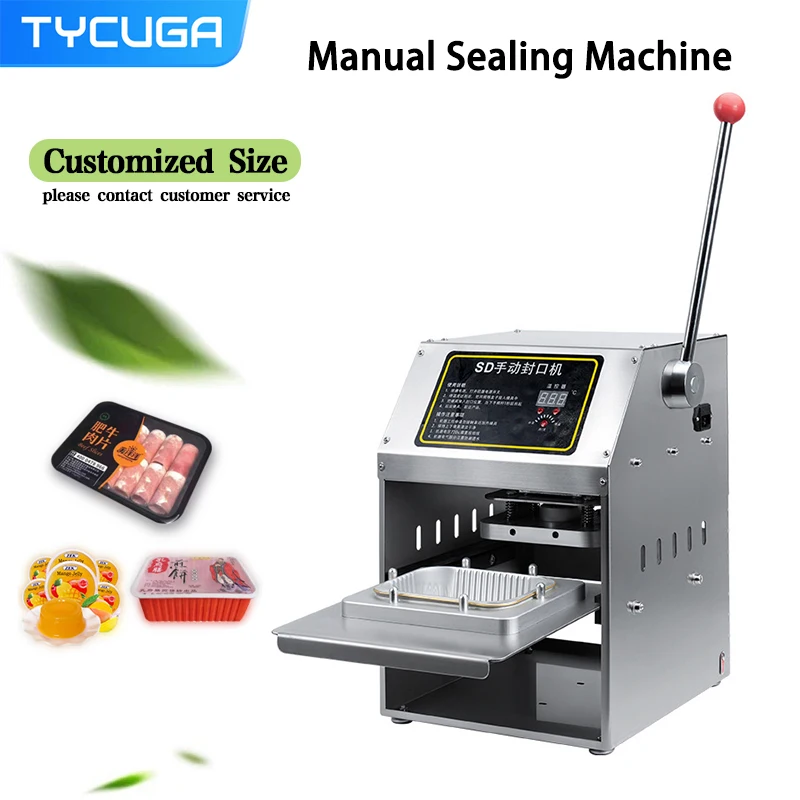 Electric Manual Aluminum Foil Disposable Meal Box Seal Machine Sealer Food Packaging Bowl Machine Aluminum Foil Tnfoil Lid Film