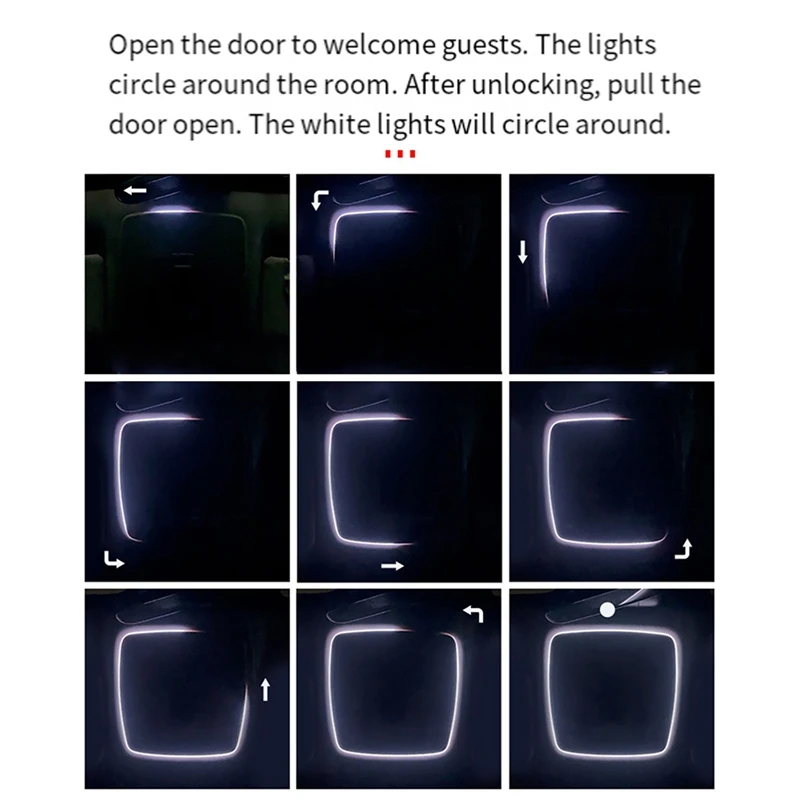 Super Sale For Toyota RAV4/Wildlander 2020-2025 Headliner Lighting Ceiling Reading Ambient Lamp Roof Atmosphere Lights White Lig
