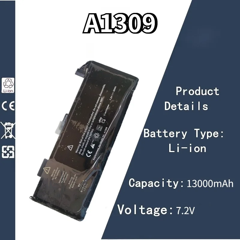 

7.2V 13000mAh A1309 Battery For Apple Mac Pro 17" A1297 Early-2009 Mid-2009 Mid-2010 MC226/A MC226CH/A MC226J/A MC226LL/A