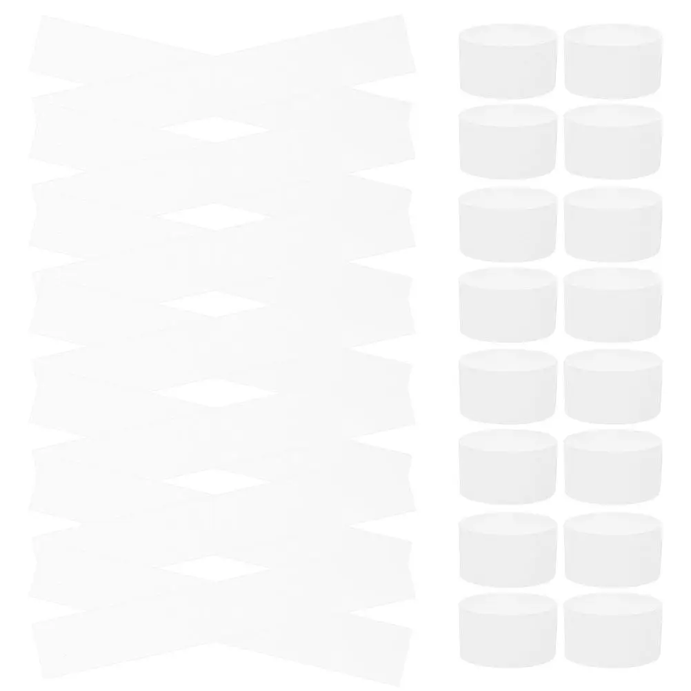 

100Pcs White Banknote Wrappers Currency Straps Self-Adhesive Paper Cash Bands for Retail Office Banks Money Bundling