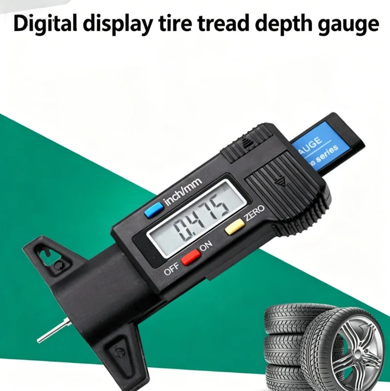 

High Precision Digital Tire Tread Depth Gauge, Tire Wear Detection Ruler, Professional Auto Tool