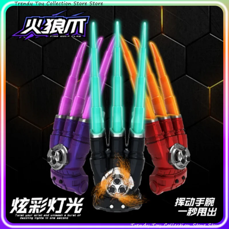 In Stock Newest Light-Up Wolf Claw Retractable Laser Sword Toy | Flint & Glowing Effects Perfect Holiday Surprise Gift for Boys