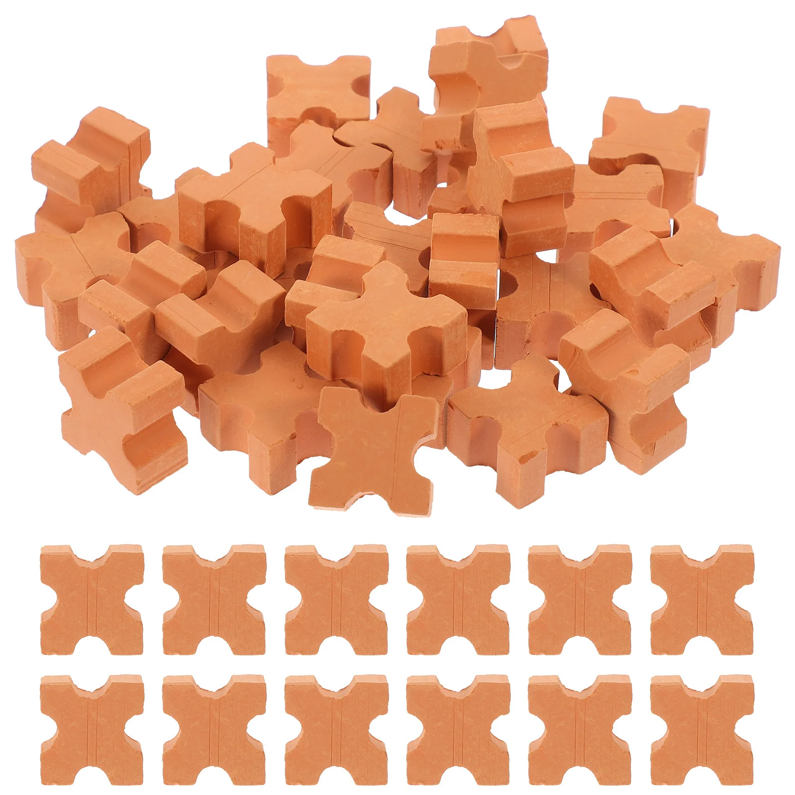 50 قطعة من الطوب الصغير لتقوم بها بنفسك كائنات مصغرة استخدام متعدد الاستخدامات لمشاريع المزرعة في الحديقة نماذج مصغرة من الطوب الصغير #4