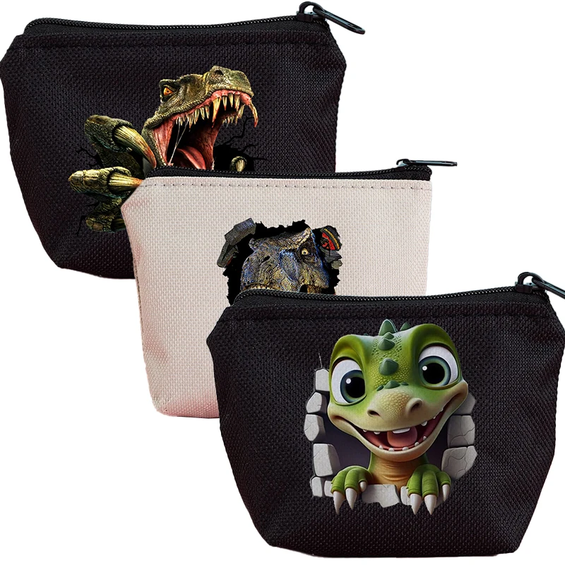

Jurassic Dinosaur Stationery Zipper Coin Purse Material Child Wallet Student Coin Purse Key Lock Key Storage Bag Gift Key Bags