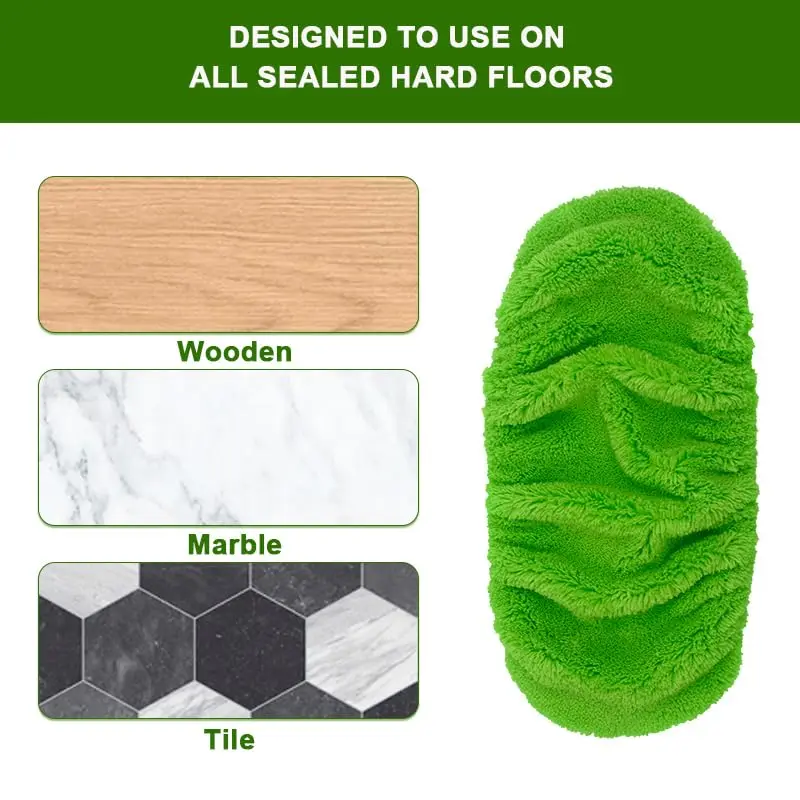 Green Reusable Microfiber Mop Pads for Swiffer Sweeper XL Dry Sweeping Cloths Replacement Sweeping Mopping Pad Refill