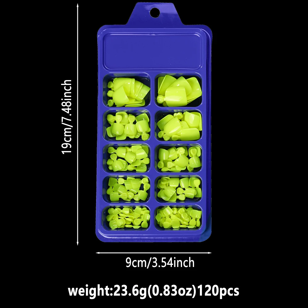 120 Uds. Prensa roja de tomate en uñas de los pies, uñas postizas de Gel suave, puntas de uñas acrílicas, colores sólidos, uñas de los pies para pedicura, puntas de uñas de los pies