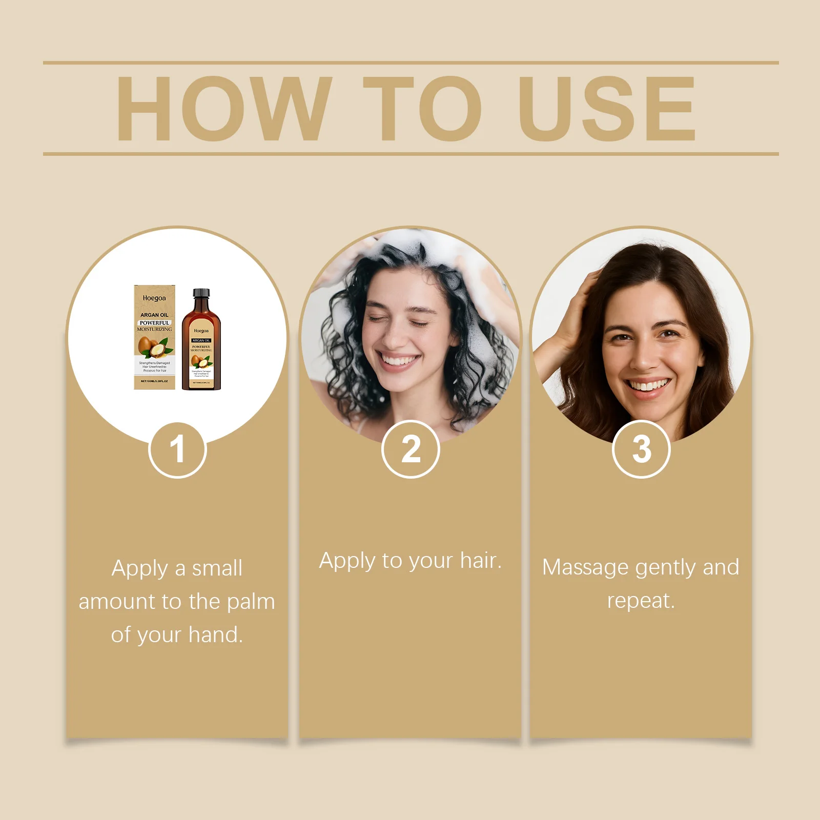 HOEGOA الأرغان الشعر الأساسية 100 مللي زيت جوهر مرطب اشراق السلس المغذي إصلاح الشعر الجاف التالف يعزز اللمعان #5