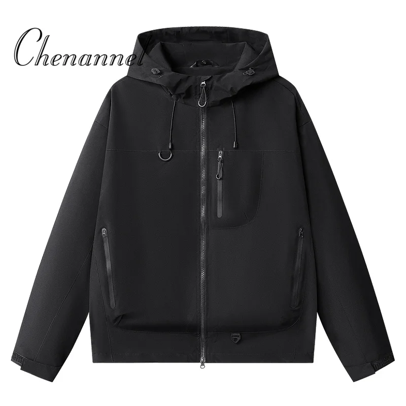 

New autumn outdoor comfortable and casual waterproof down jacket versatile solid color coat for petite men