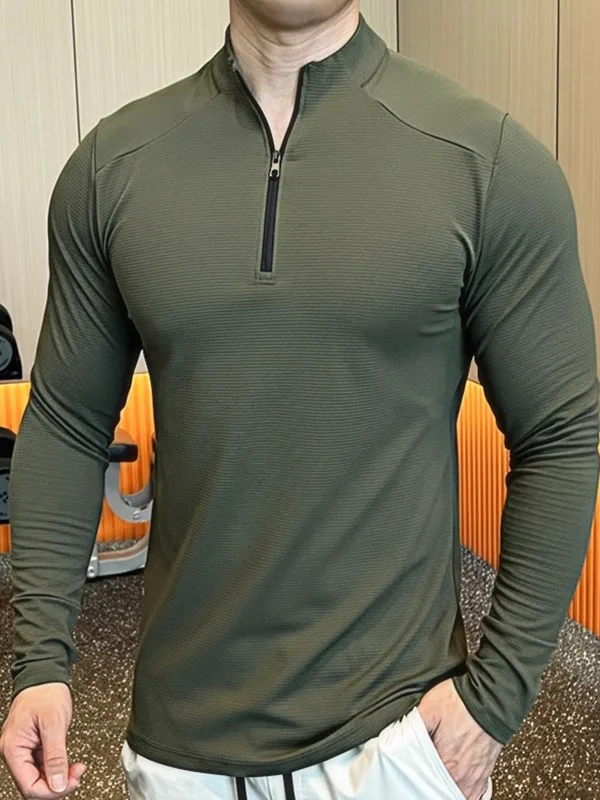 

GM Новый тренд Мужской Long Sve круглый Ne f Zip Fitn Одежда Эластичный костюм для ночного бега на велосипеде Модный домашний повседневный костюм