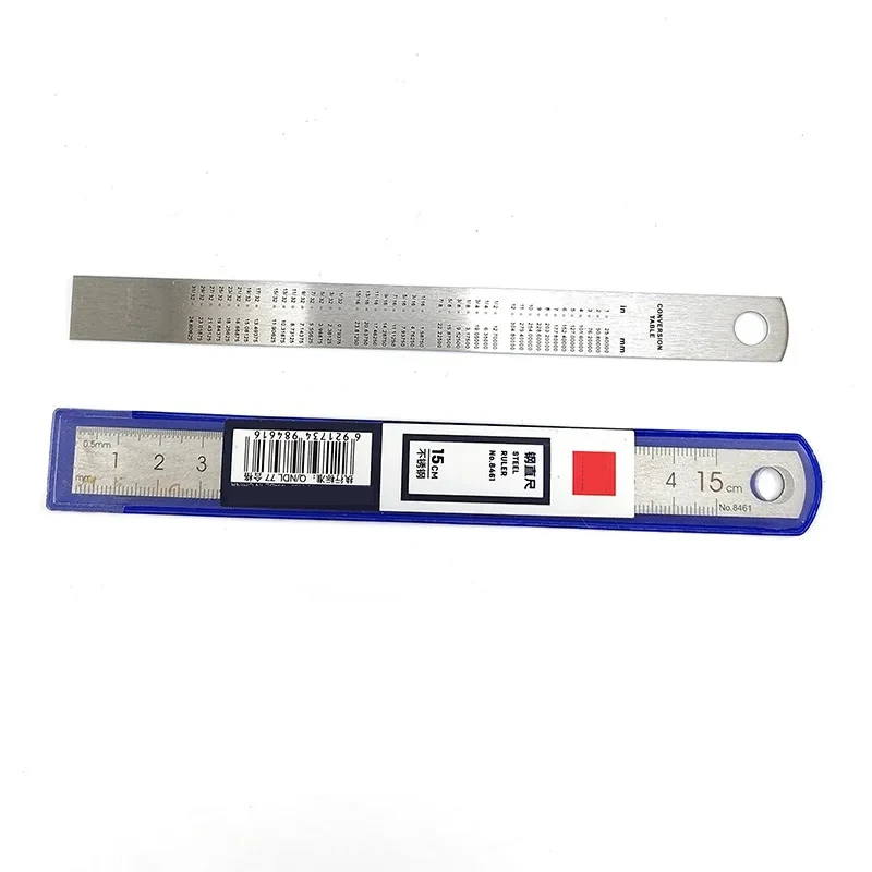 15cm Stainless Steel Metal Ruler Straight Line Rulers for School Kids Precision Measuring Drawing reglas Tool Supplie