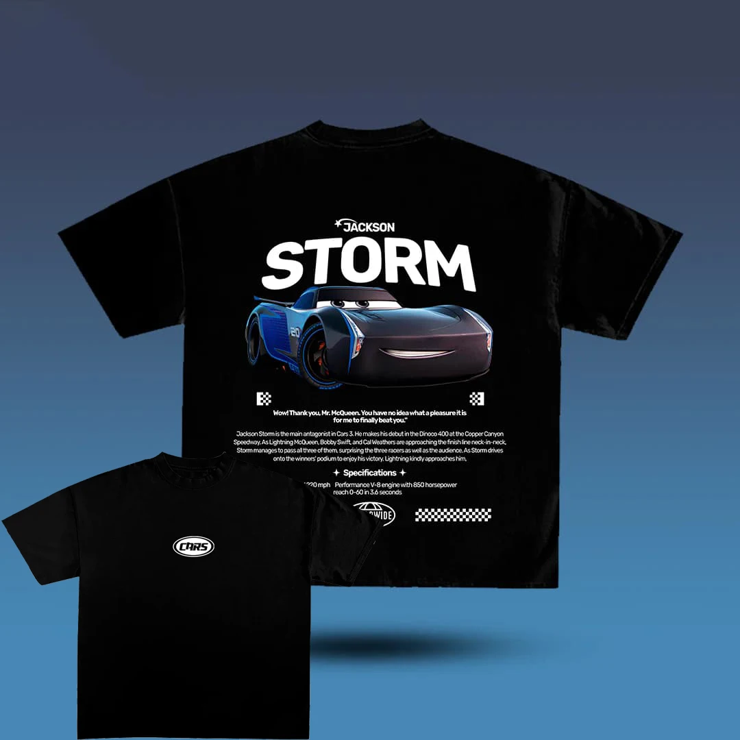 Camiseta clásica de manga corta informal con estampado de Jackson Storm, moda de verano, nueva