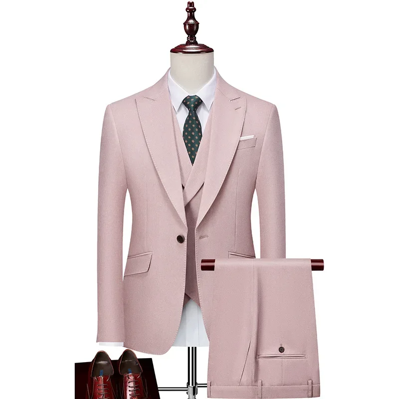 

W175 Casual two piece groom wedding dress men's suit