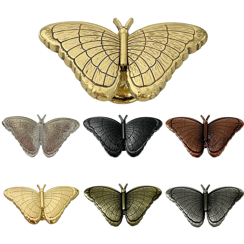Furniture Handles Wardrobe Knob Home Bedroom Zinc Alloy Drawer Cupboard Decoration Vintage 1PC Butterfly Shape