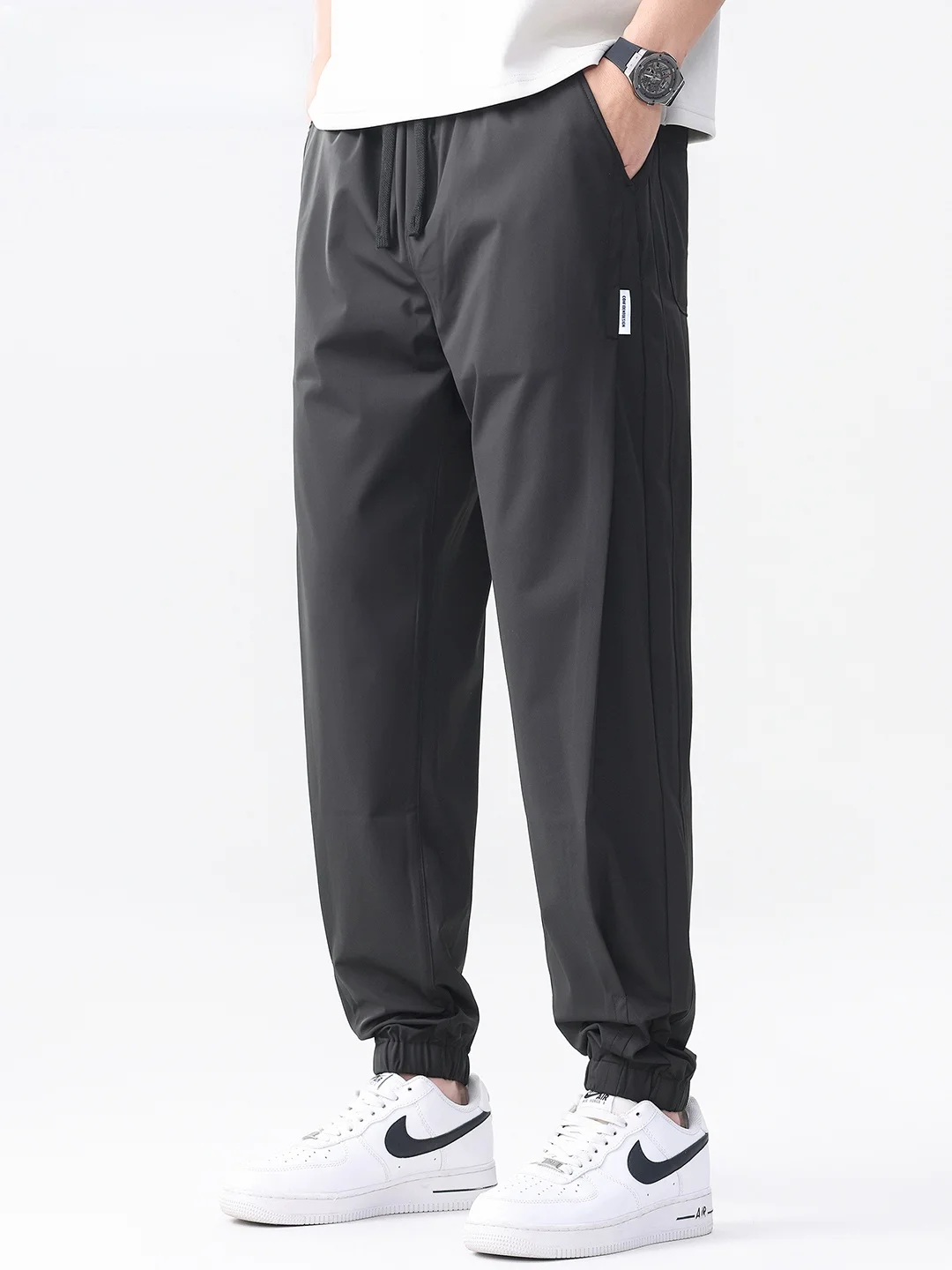 

Mark Fairwe Ice Silk Cool Feeling Свободные мужские брюки-карго Qui Dry Повседневные длинные брюки Американский ретро Sle Лето F...