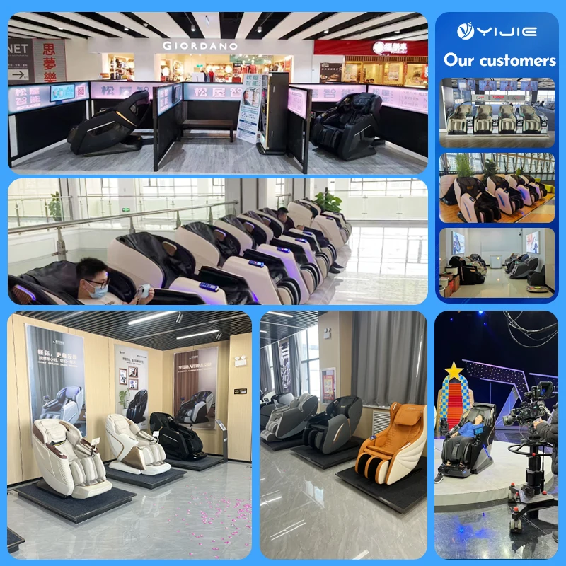 2024 Most Popular 3D Zero Gravity Luxury Modern Smart Air Pressure Heating Shiatsu Leather Massage Chair with Foot Leg Bluetooth