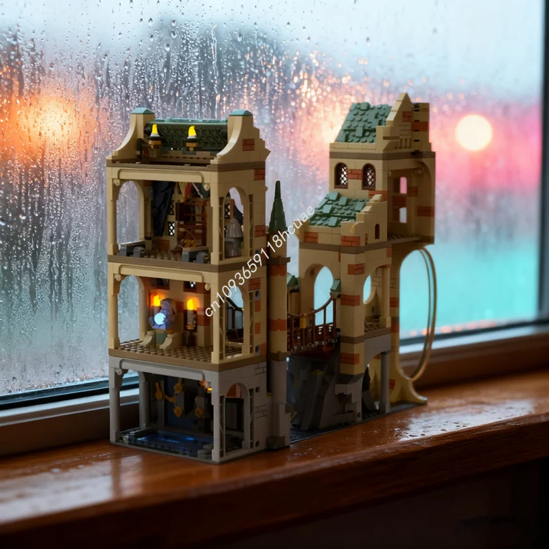 

1376pcs MOC Hp Modular The Suspension Bridge Model Building Blocks Assemble DIY Christmas Gift Creative Toys Education Kids