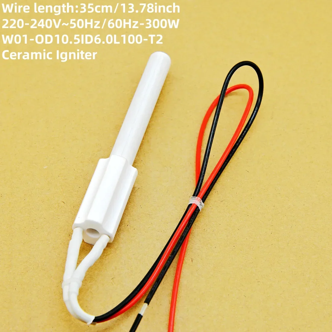 Universal 220V300W เซรามิค igniter เหมาะสําหรับไม้เม็ดเตา,จุดระเบิดอย่างรวดเร็ว,ความต้านทานการเผาไหม้แห้ง,อายุการใช้งานยาวนาน