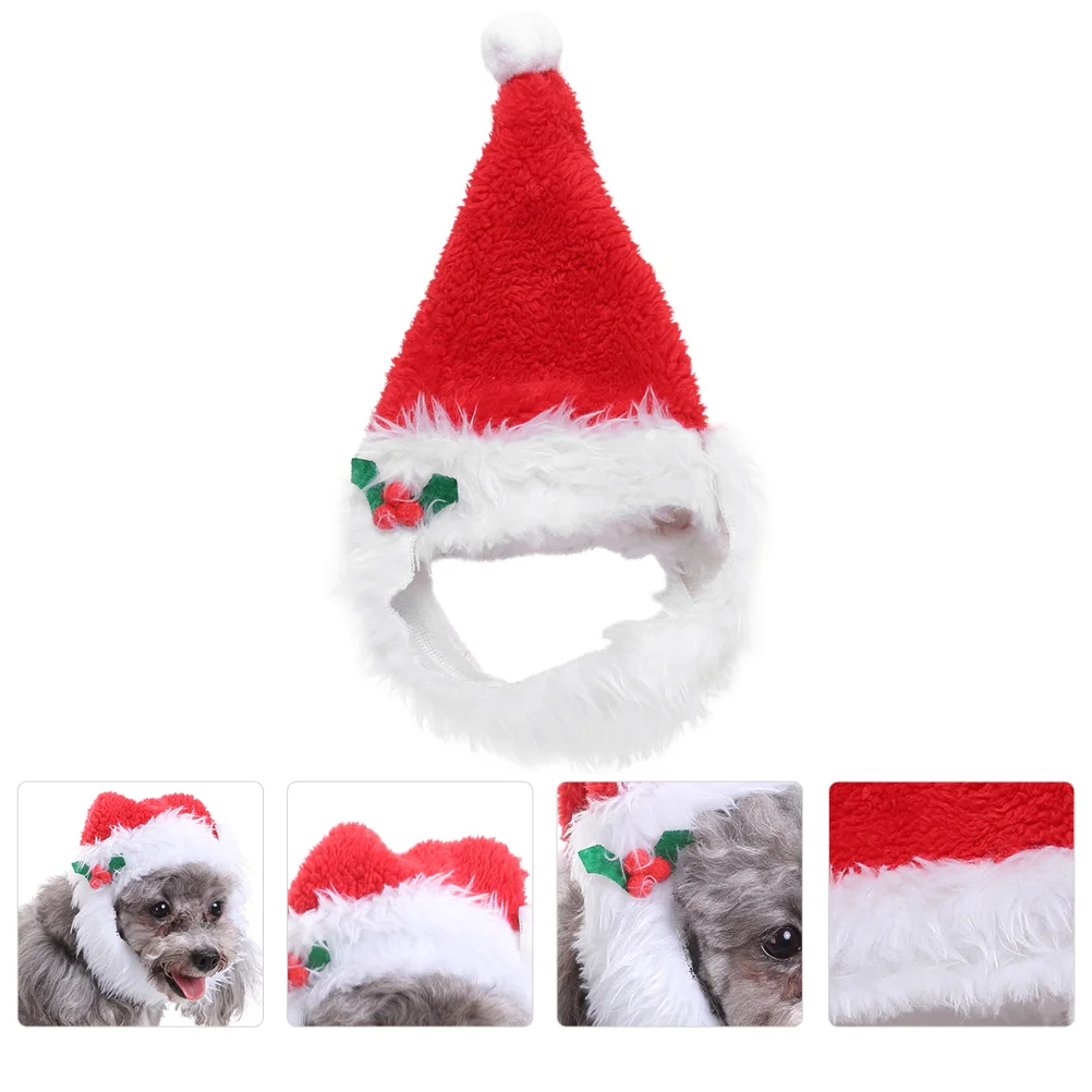 

Pet Christmas Scarf Headband Headdress Hat Halloween Apparel Dog Wear Plush Collar