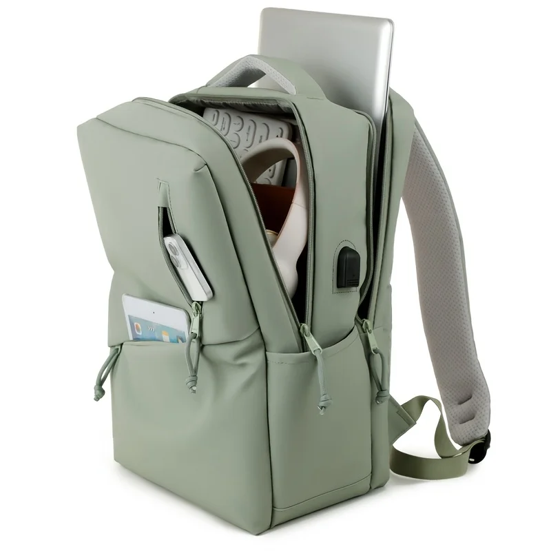 Fashion Women's Casual Backpack, Large Capacity Laptop Backpack, Simple Solid Color Backpack, Suitable for Commuting, Travel Etc