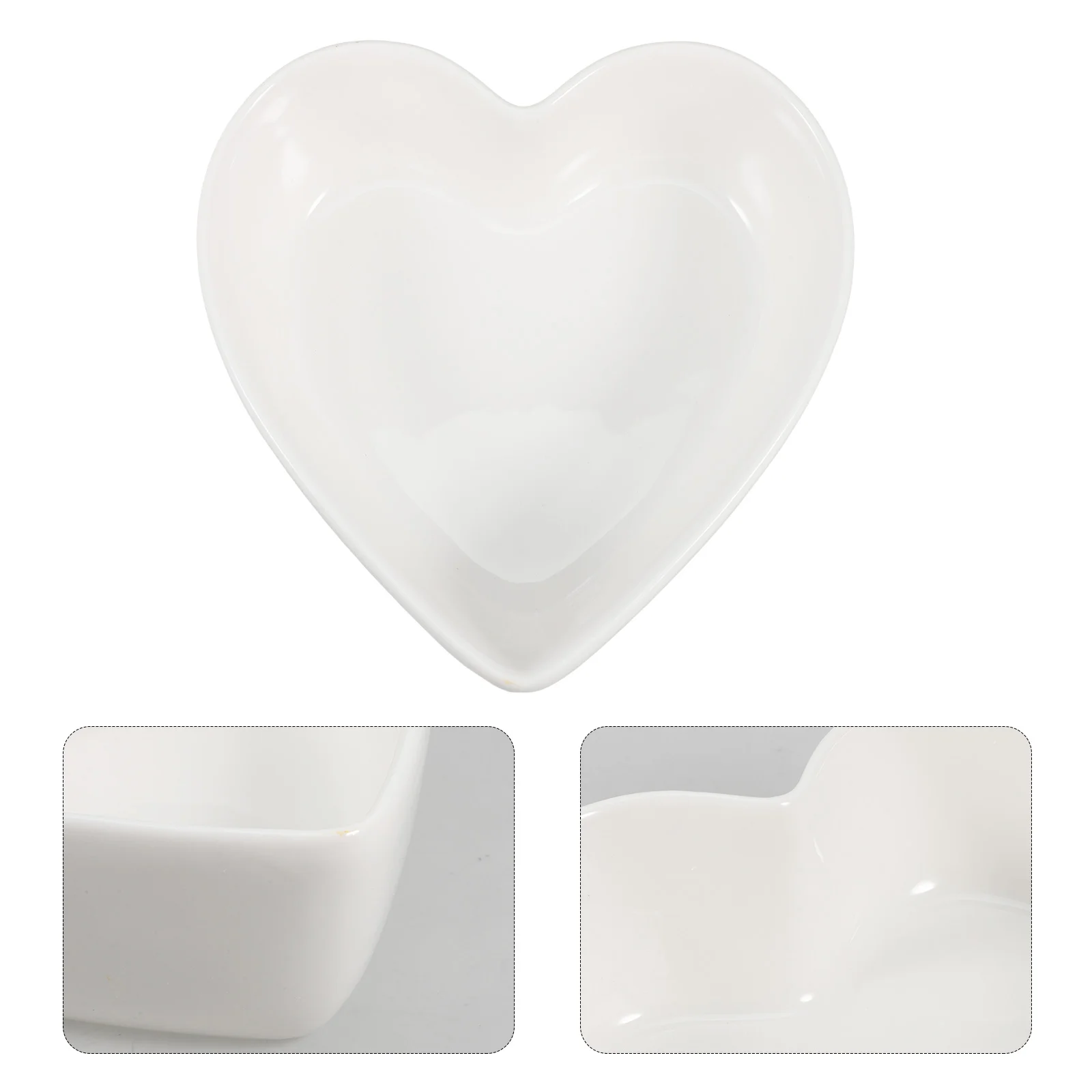 

Portable Candy Bowl Dating Mini Serving Bowls Ceramics Heart Shaped Plate Dessert