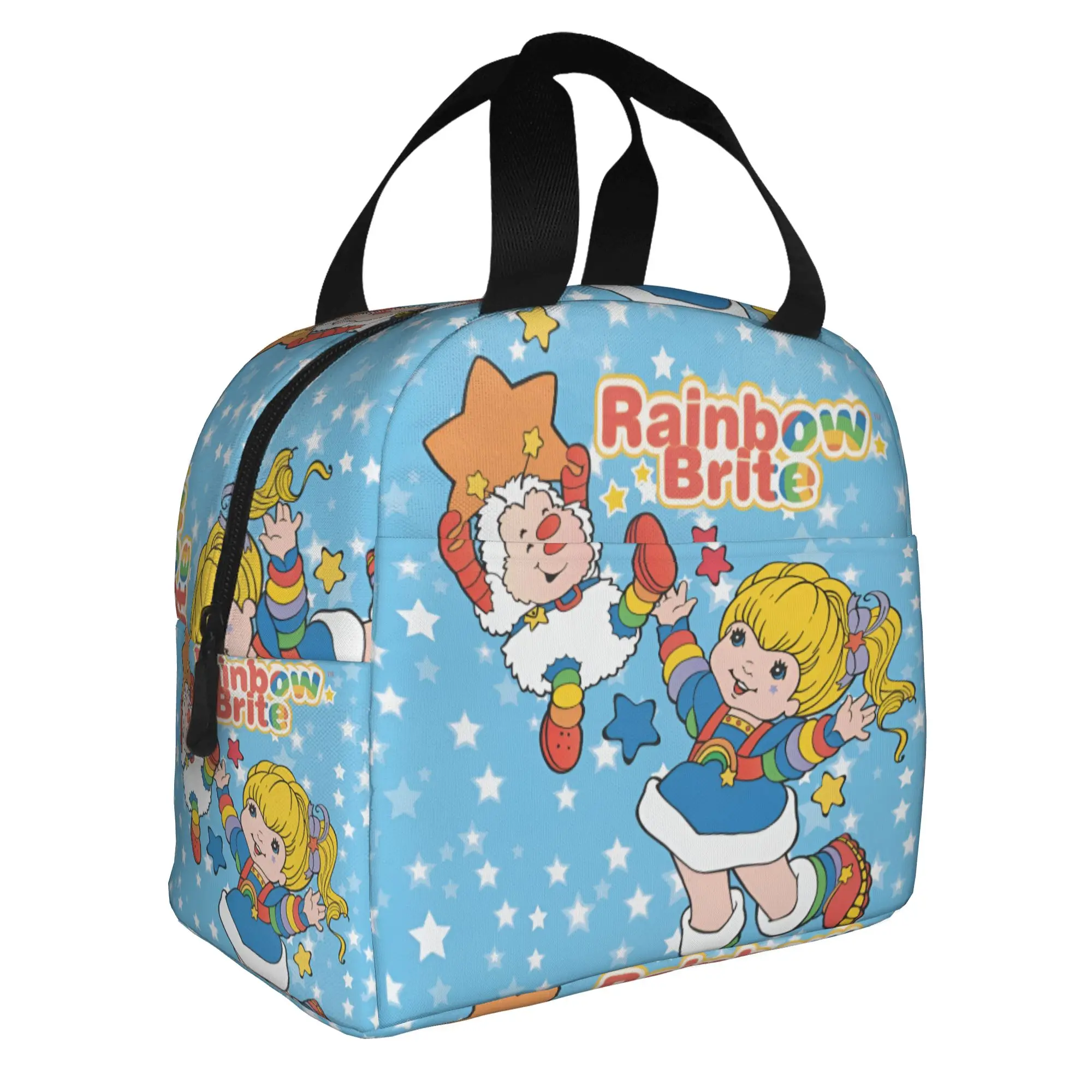 R-Rainbows B-Brite Thermal Insulated Lunch Bag Women Adorable Anime Portable Lunch Container for School  Multifunction Food Box