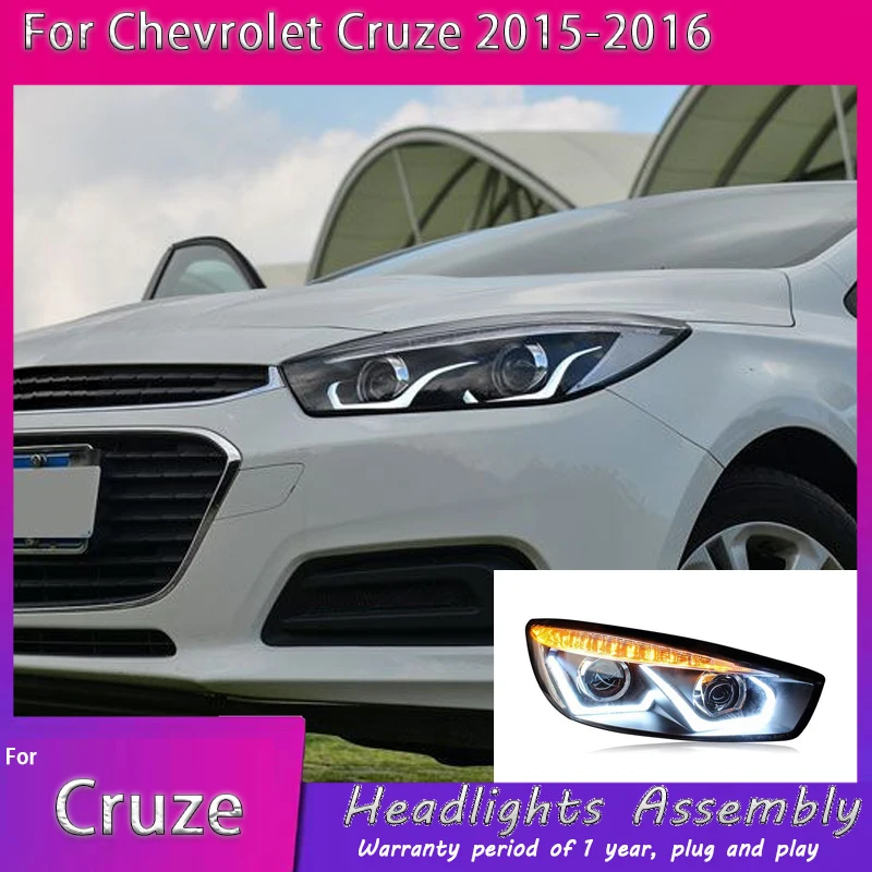 

Car For Chevrolet Cruze 2015-2016 Headlights Drl Hella Led Bi Xenon Bulb Fog Lights Car Accessory Head Lamp