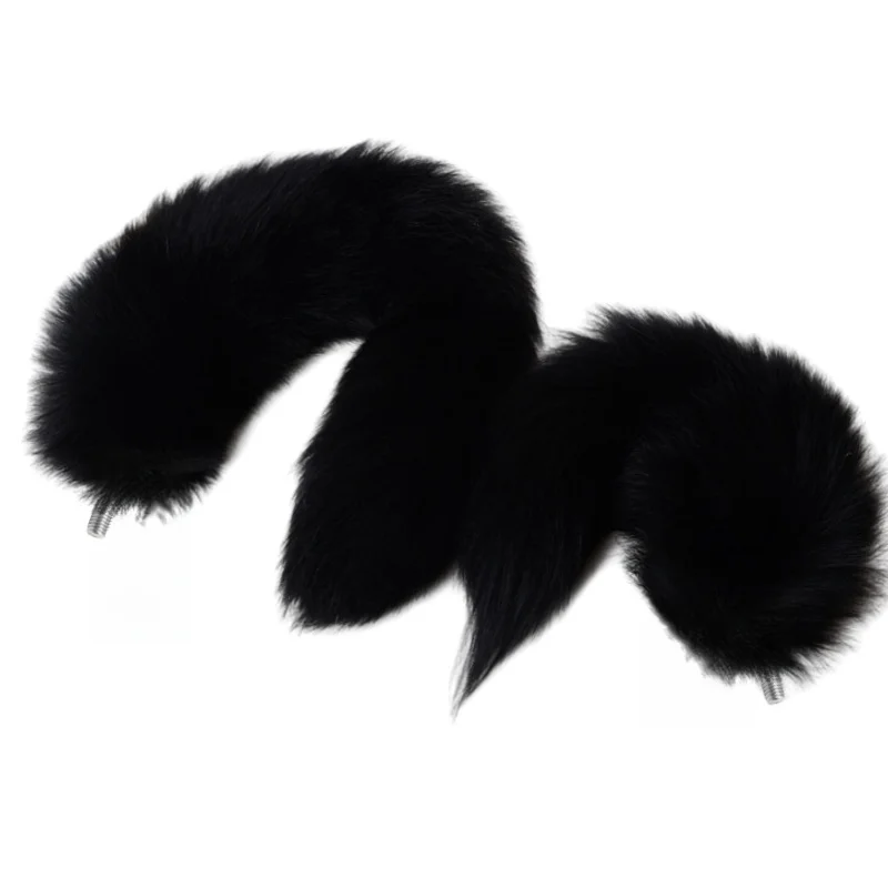 30-100cm Exotic Separable Black Fox Tails Metal Anal Sex Toys for Couple BDSM Animal Cosplay Anue Butt Plug Sexy Shop