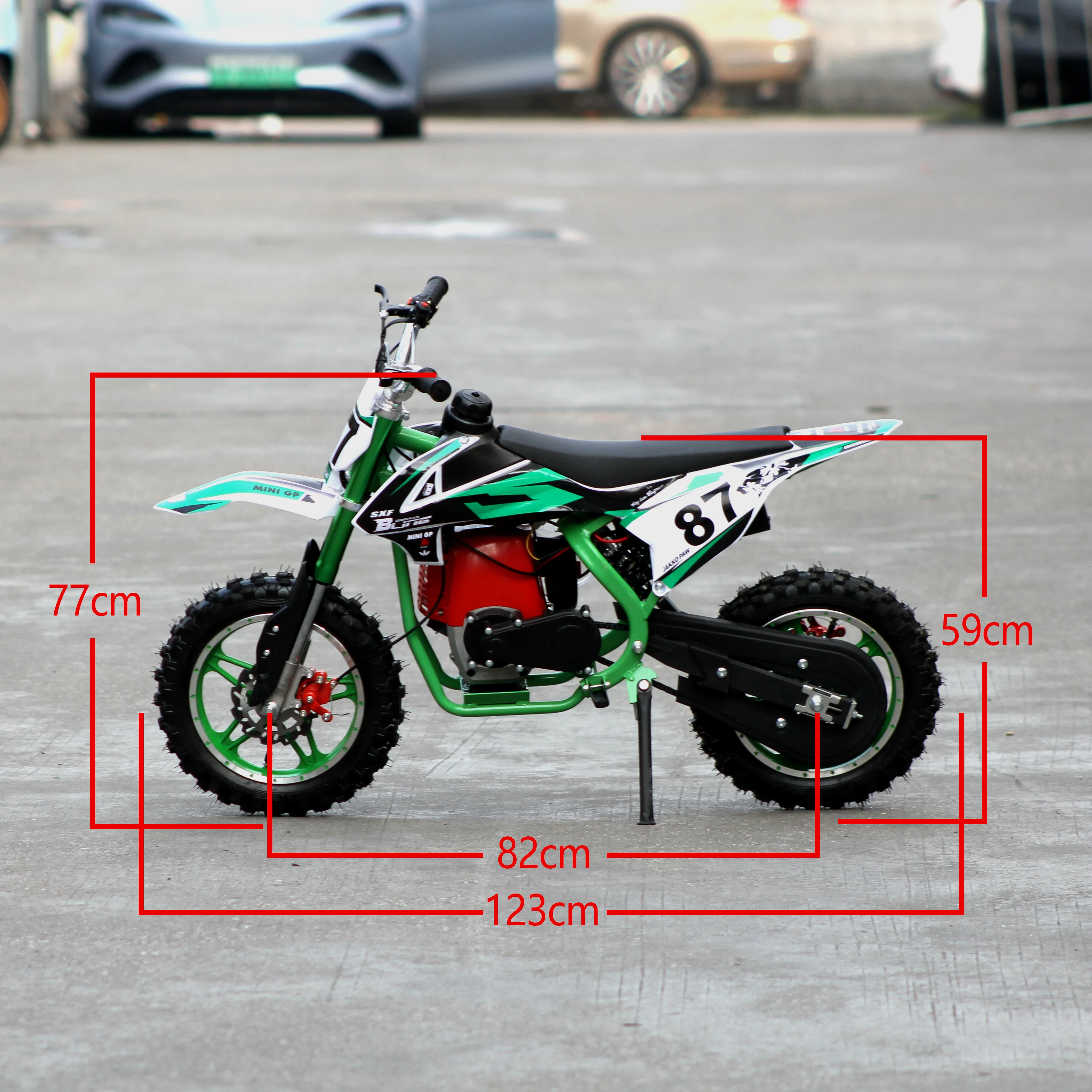 Modern design four-stroke electric start + hand pull start Gasoline-powered Kids Bike Mini Motorcycle Mini Dirt Bike 49cc