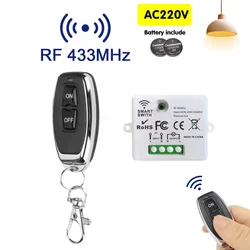 Wireless RF433MHz Remote Control Light Switch 10A Relay Receiver With ON/OFF Transmitter Wall Panel Switch For Lighting Led