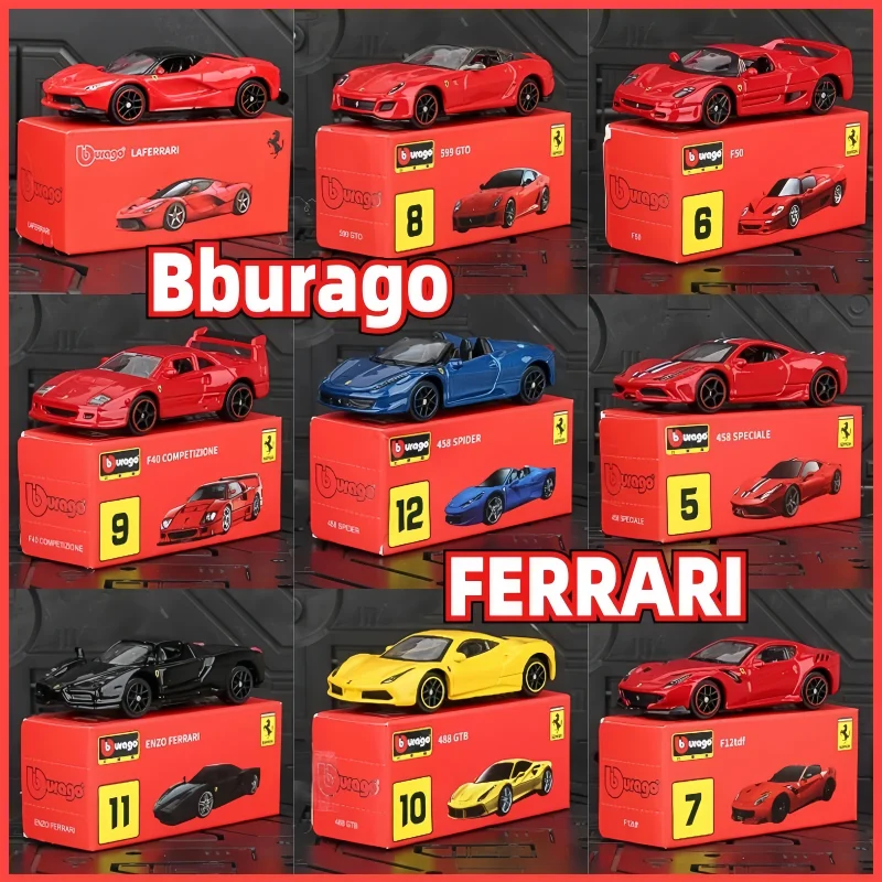 

Аутентичные бутиковые товары Bburago 1/64 Ferrari, модель автомобиля из сплава, литье под давлением и игрушечные транспортные средства, игрушечное карманное украшение автомобиля, детские игрушки, подарки