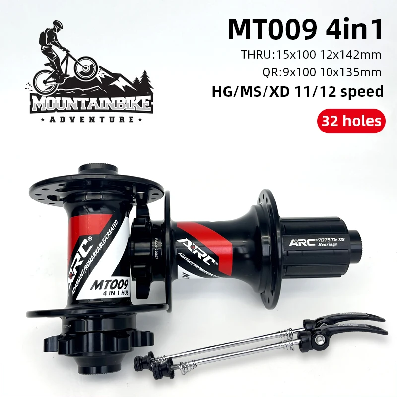 

Arc Mt009 Bicycle Ratchet Rear Bike Hub HG/MS/XD Freehub 11s 12s Single Speed Hub for Shimano Cube Arc 32 Hole Mtb Noisy Cube