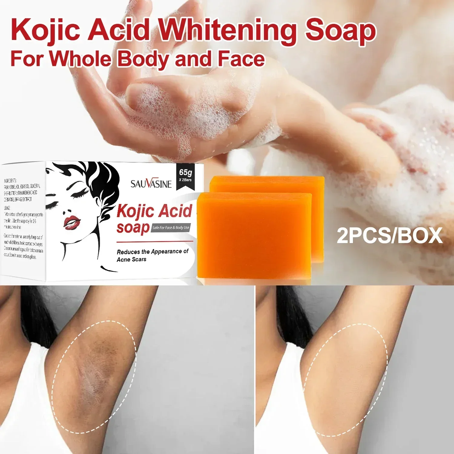 

Kojic Acid Soap Soap in Sheets Cleansing Face Even Skin Tone Whitening Soap Oil Control Moisturizing Beauty Health Skin Care