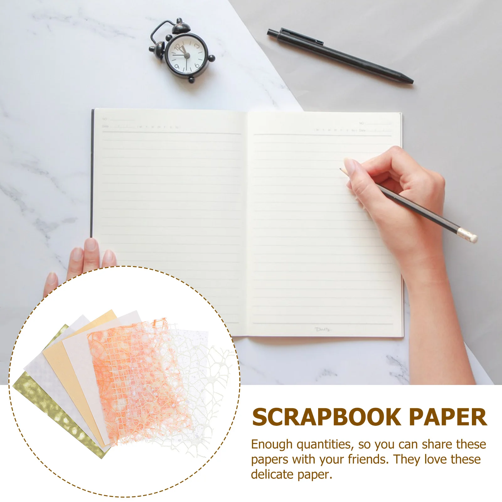 

1Set Retro Decorative Paper Scrapbook Paper Material for Hand Account DIY Planner Photo Album Crafting Supplies