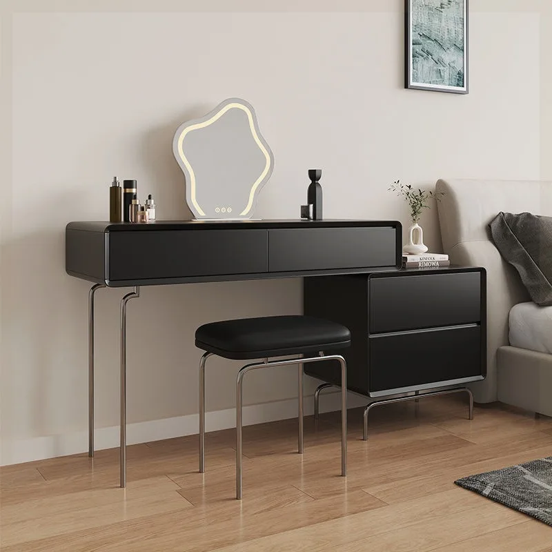 Q dressing table light luxury dressing table bedside table integrated storage solid wood  style