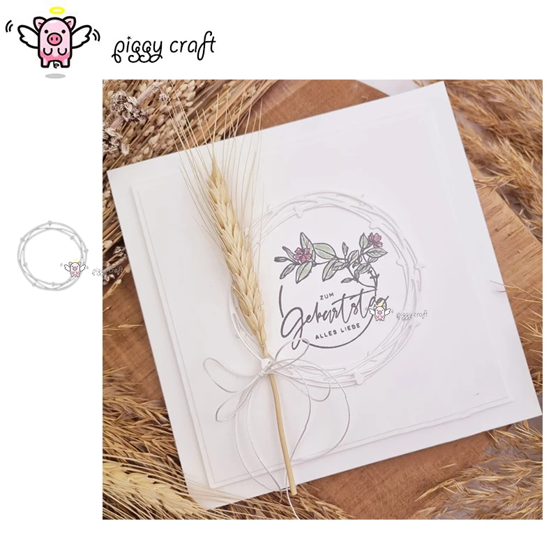 

Piggy Craft металлические штампы для резки, форма для резки, круглая рамка для скрапбукинга, нож для рукоделия, лезвие, трафареты, штампы